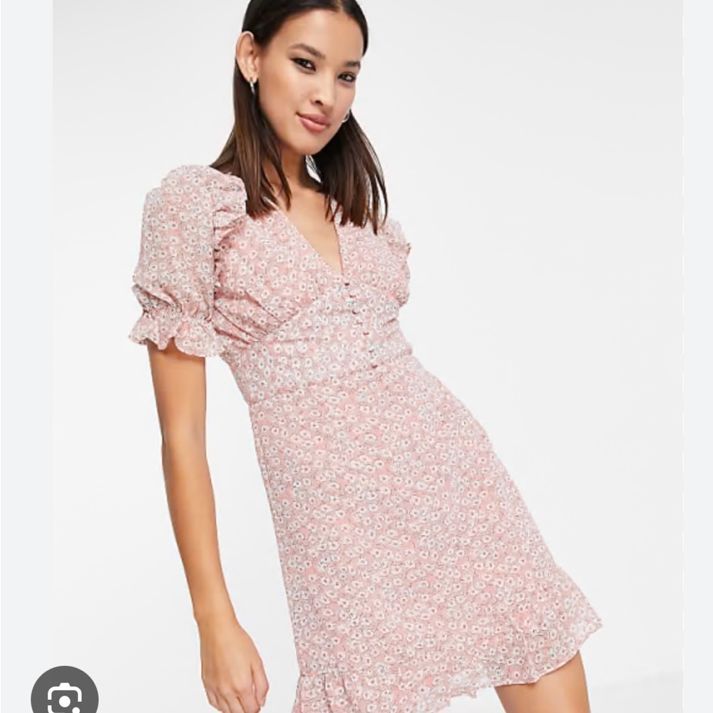 Violet Romance Pink Floral Ruffle Dress size 8